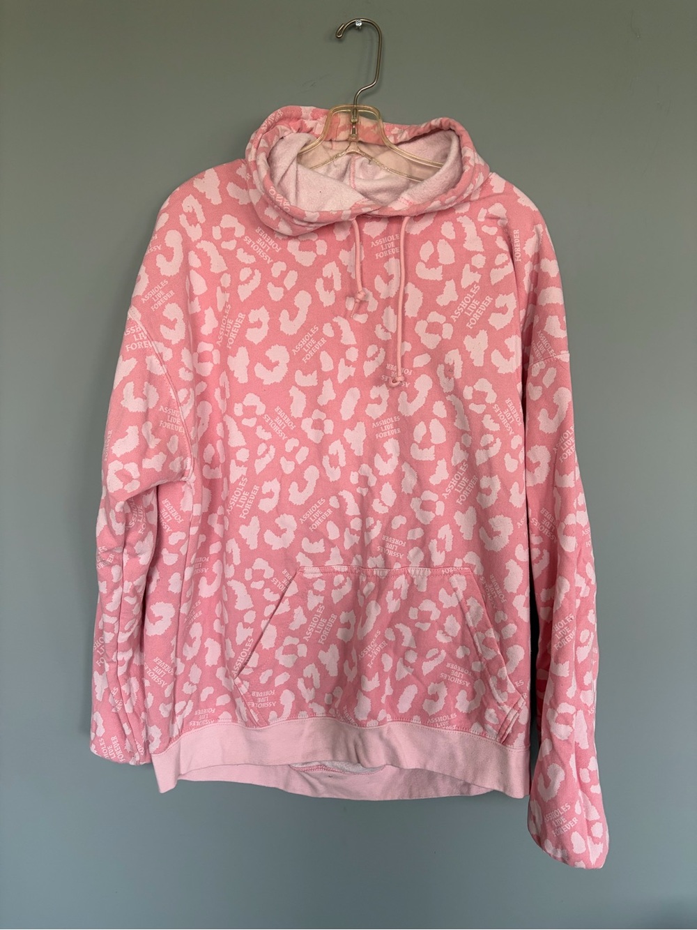 Pink Leopard-Print ALF Brand Hoodie Sweatshirt
